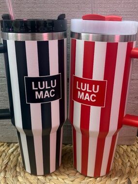 LULU MAC STRIPED TUMBLER (RED)
